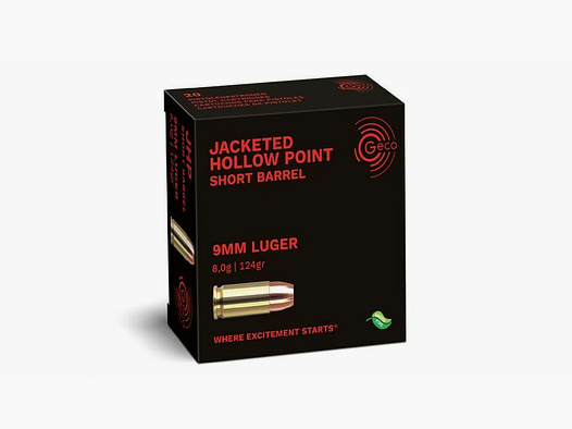 Geco JHP 8,0g / 124grs à20 9mm Luger
