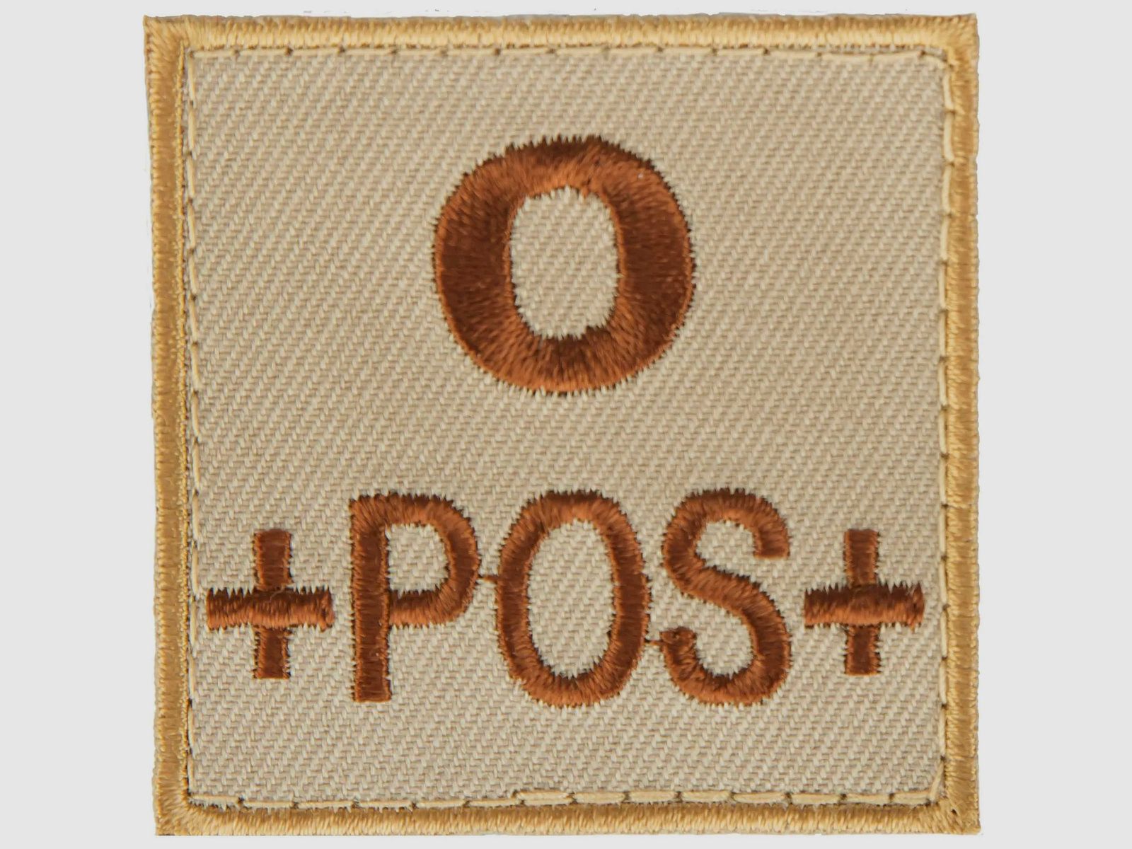 A10 Equipment Blood Type Patch Blood Type 0 Positive Sand