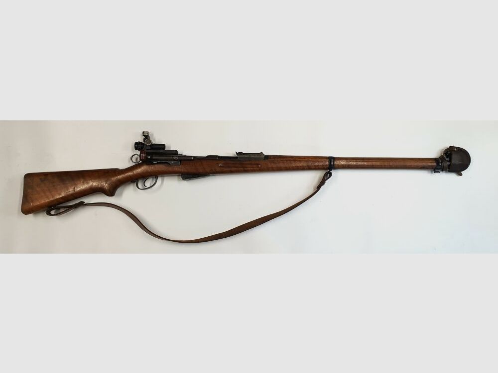 Fabbrica d'armi Bern fucile a ripetizione fucile Bern IG1911 calibro 7,5x55 svizzero completo numero corrispondente + diottro