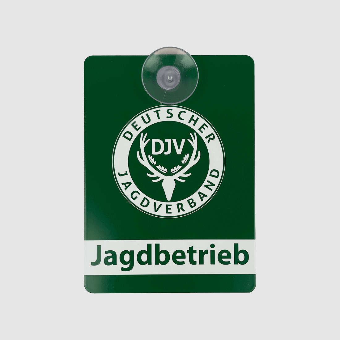 DJV-Autoschild "Jagdbetrieb" (Aluminium)