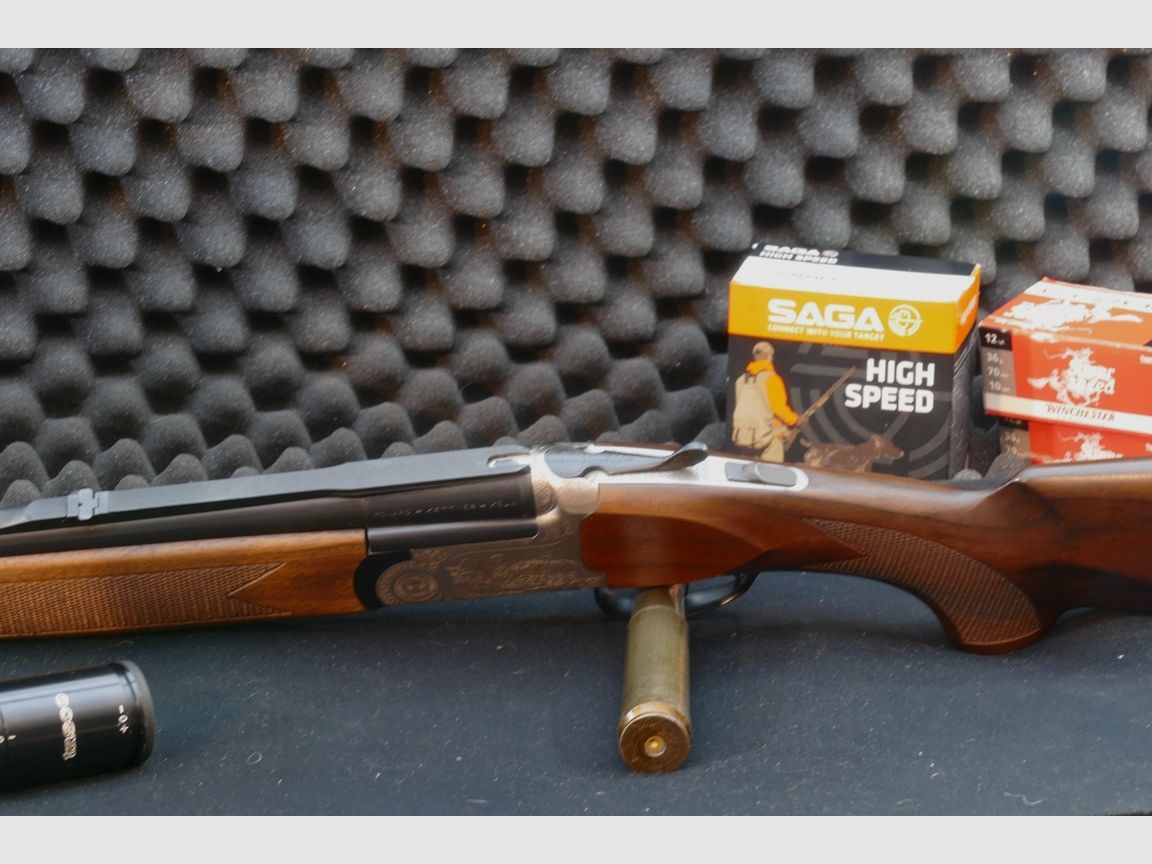 Break-open rifle, Kettner, Italian manufacturing, caliber 9.3x74R and 12/70.