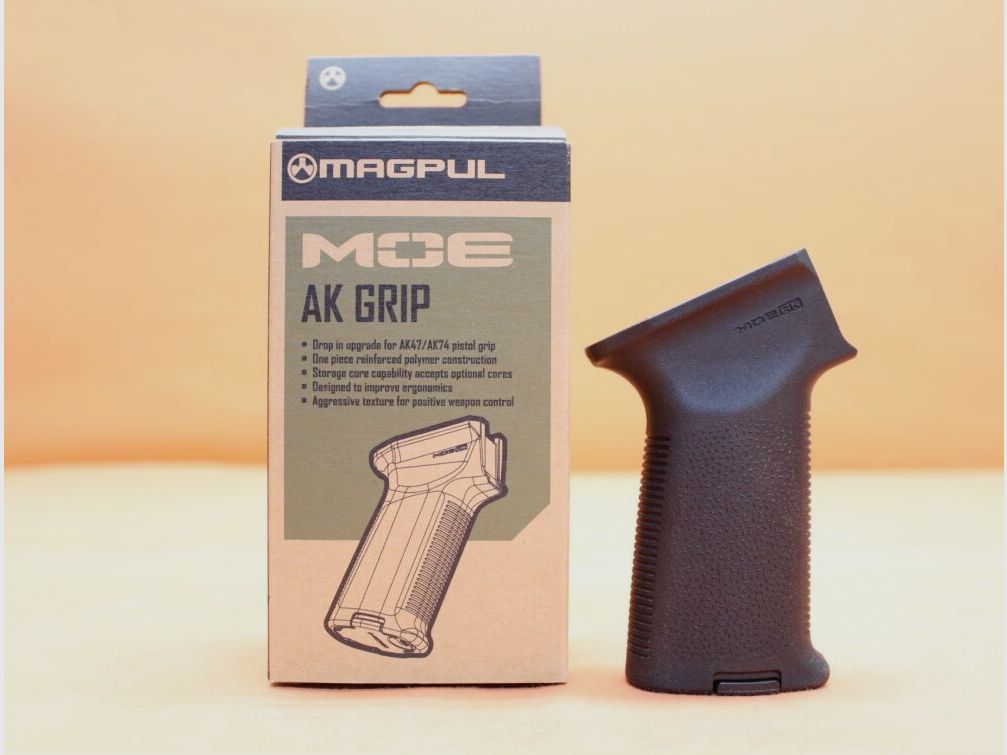 Magpul Kalashnikov AKM : Poignée de pistolet Magpul MOE (MAG523-BLK) Polymère Noir (Équipement d'origine Magpul)