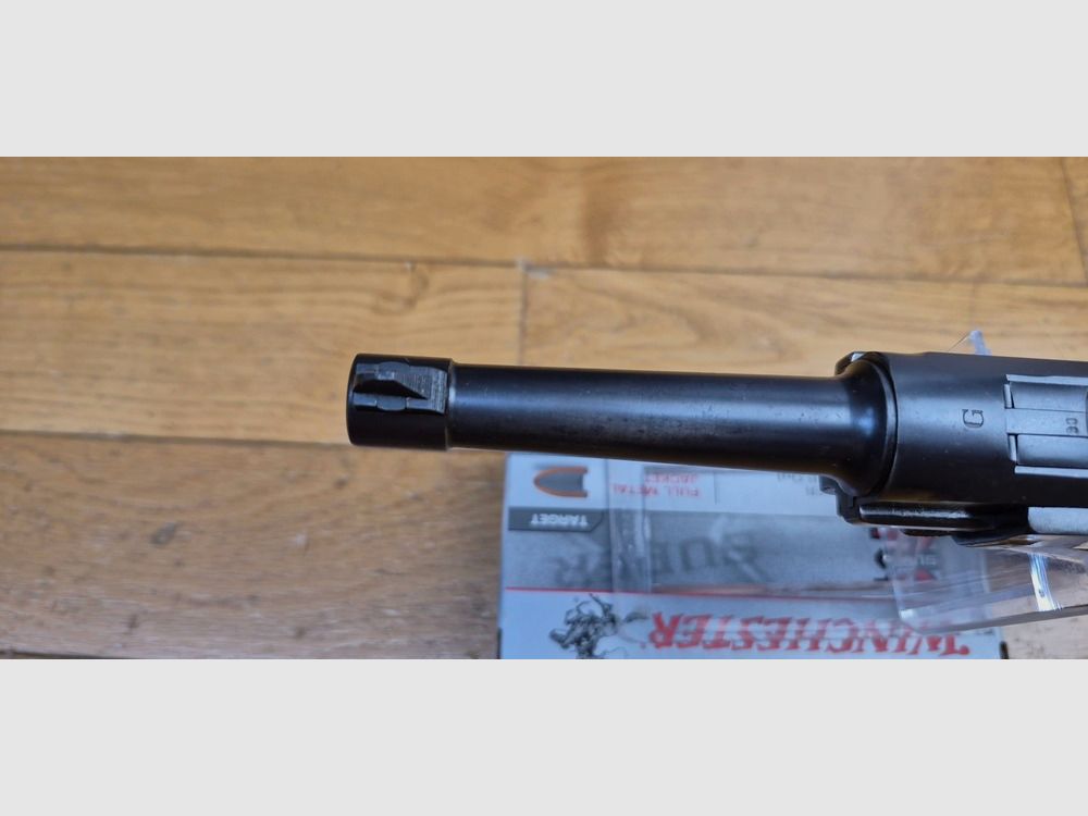 Sehr schöner Luger P08 – Herstellung „S/42“ von Mauser – Sehr seltenes Exemplar in „G“ für 1935 – Rahmen Typ 1908-1918 noch nicht verstärkt nach 1936 – Eines von 54.070 produzierten Exemplaren in 1935 – Seltene Waffe – TBE+, Bild 19 von 30