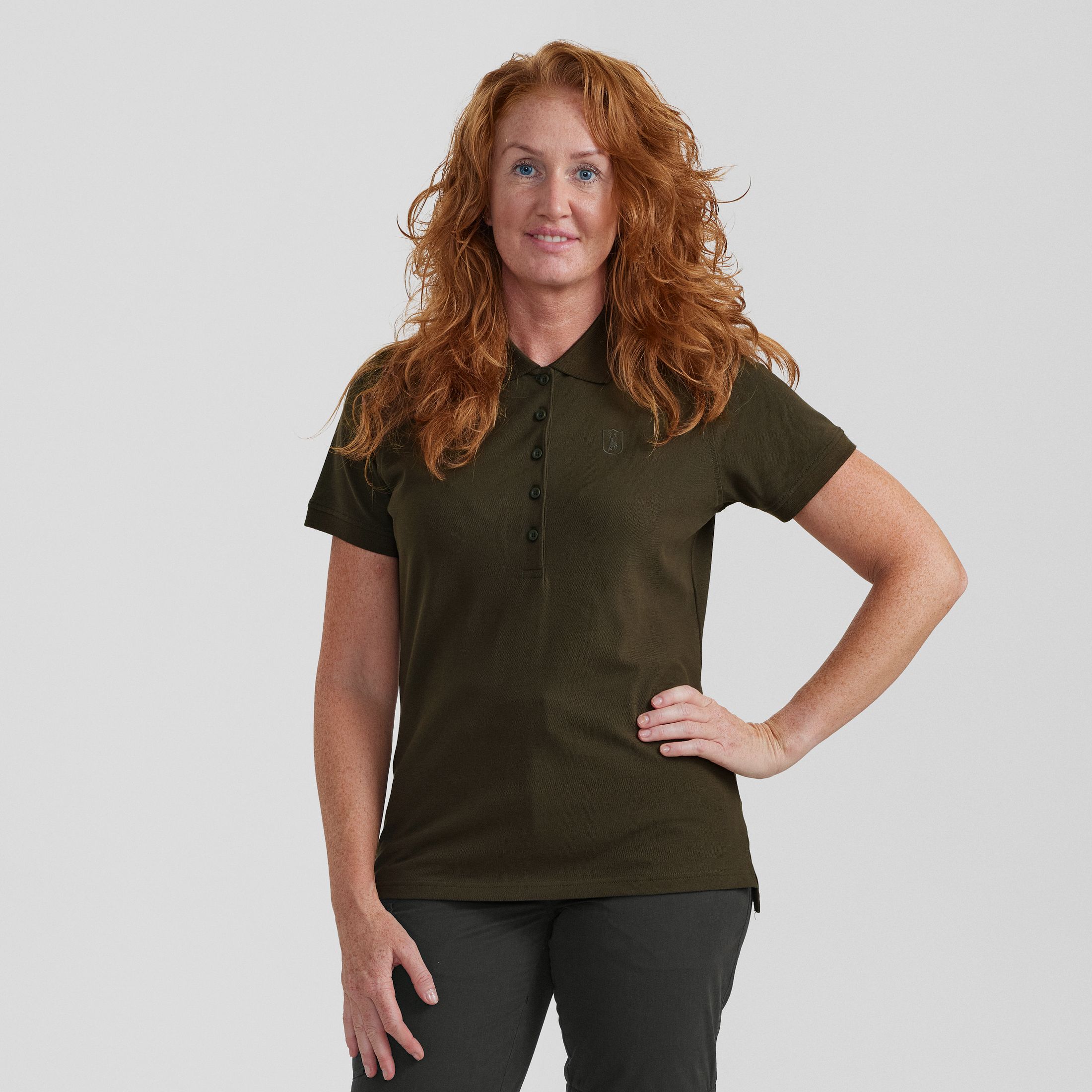 Lady Harriet Poloshirt - Diep Groen - Damesmaat: 38