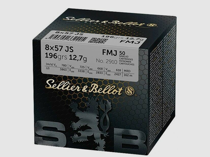 Sellier & Bellot FMJ 12.7g/196grs at 50 8x57 JS