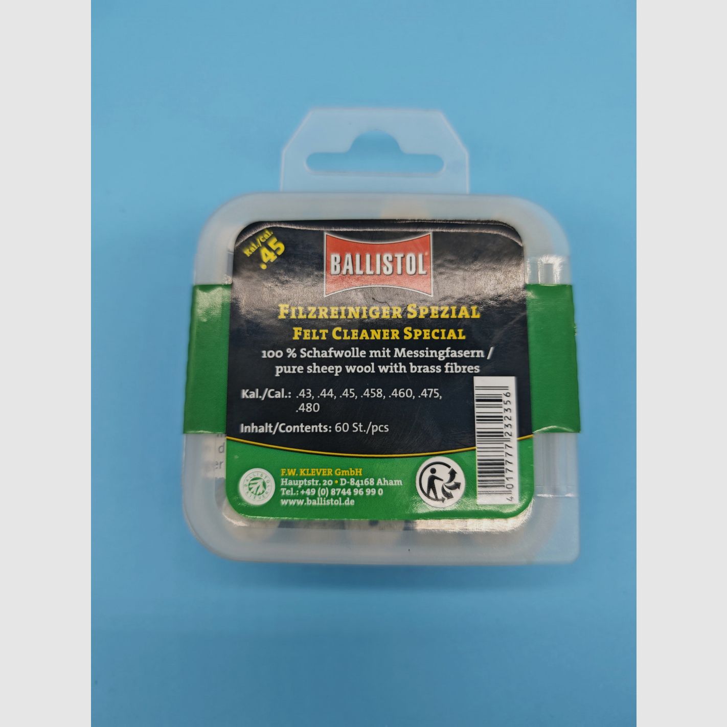 BALLISTOL Kal. 45 Filzreiniger Spezial