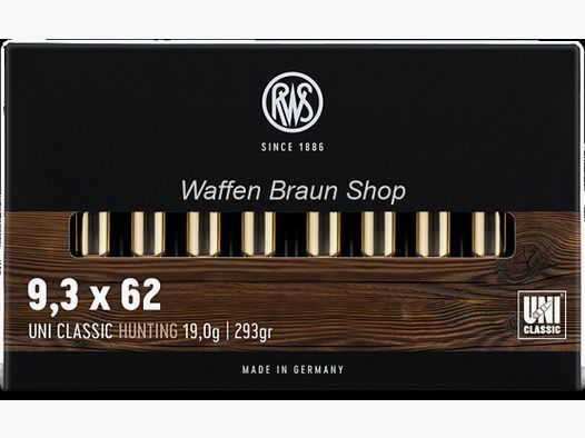 RWS 9,3X62 UNI 19,0G 20ER