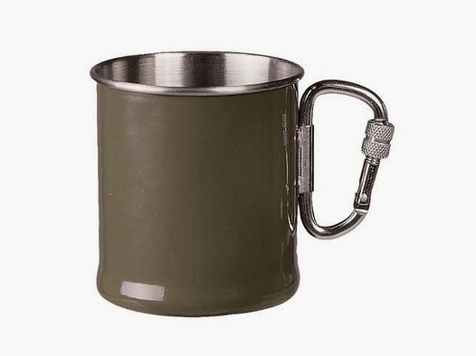 MIL-TEC Acciaio 250 ml Tazza Carabiner