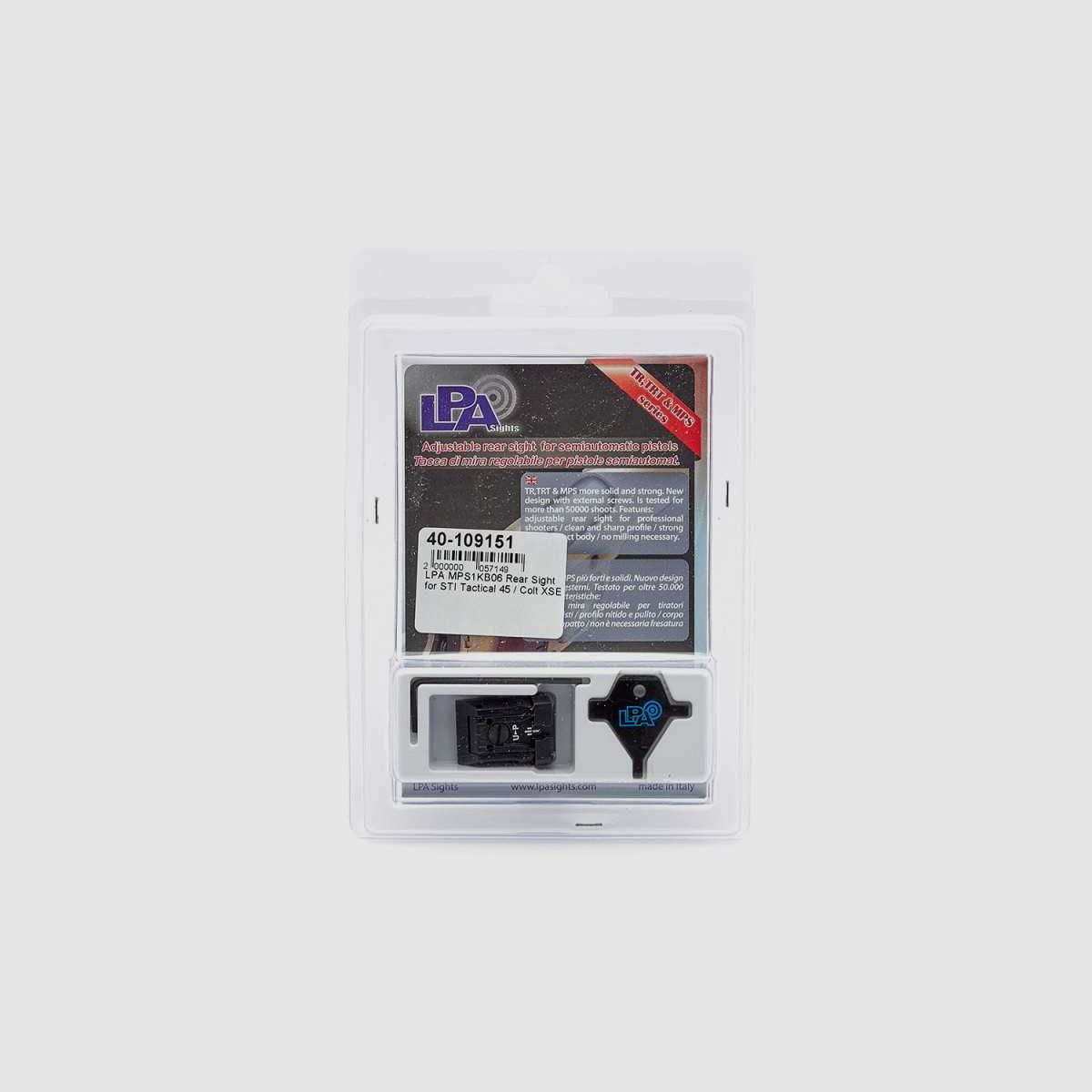 LPA MPS1KB06 Przyrząd tylni do STI Tactical 45 - Colt XSE, zdjęcie 2 z 3