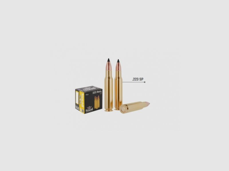 Munición .223REM Rifle 62GR SPBT Sterling
