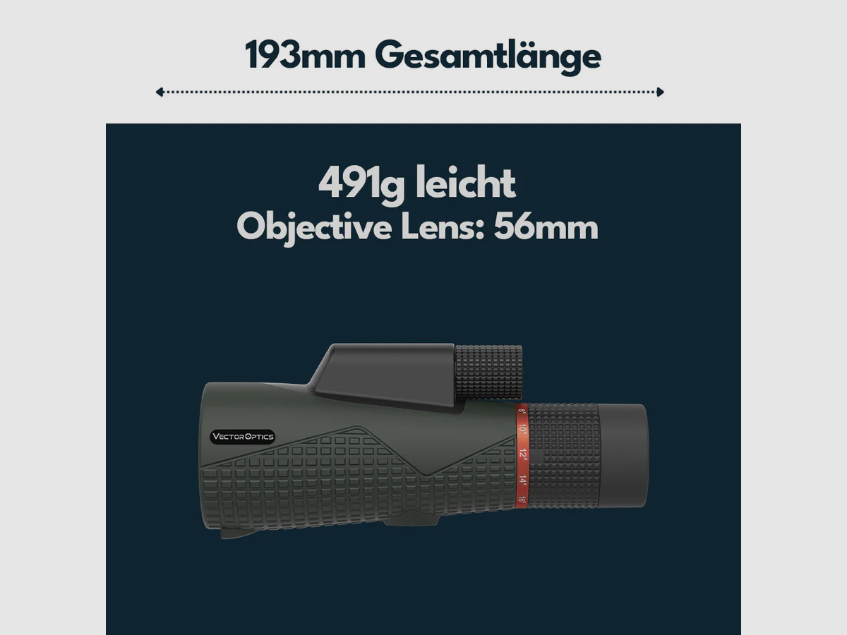 Vector Optics SCMO-04 Forester 8-16x56 ED Monóculo, imagen 4 de 6