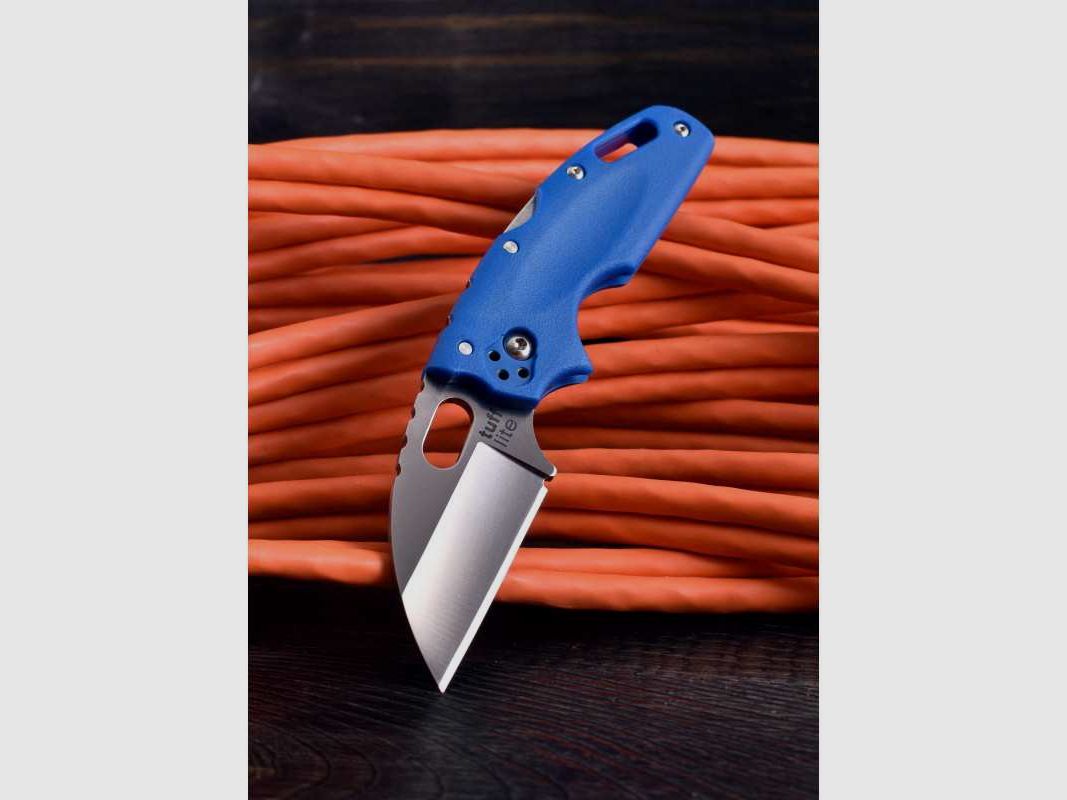 Cold Steel Tuff Lite Taschenmesser, Glatte Schneide, Blau