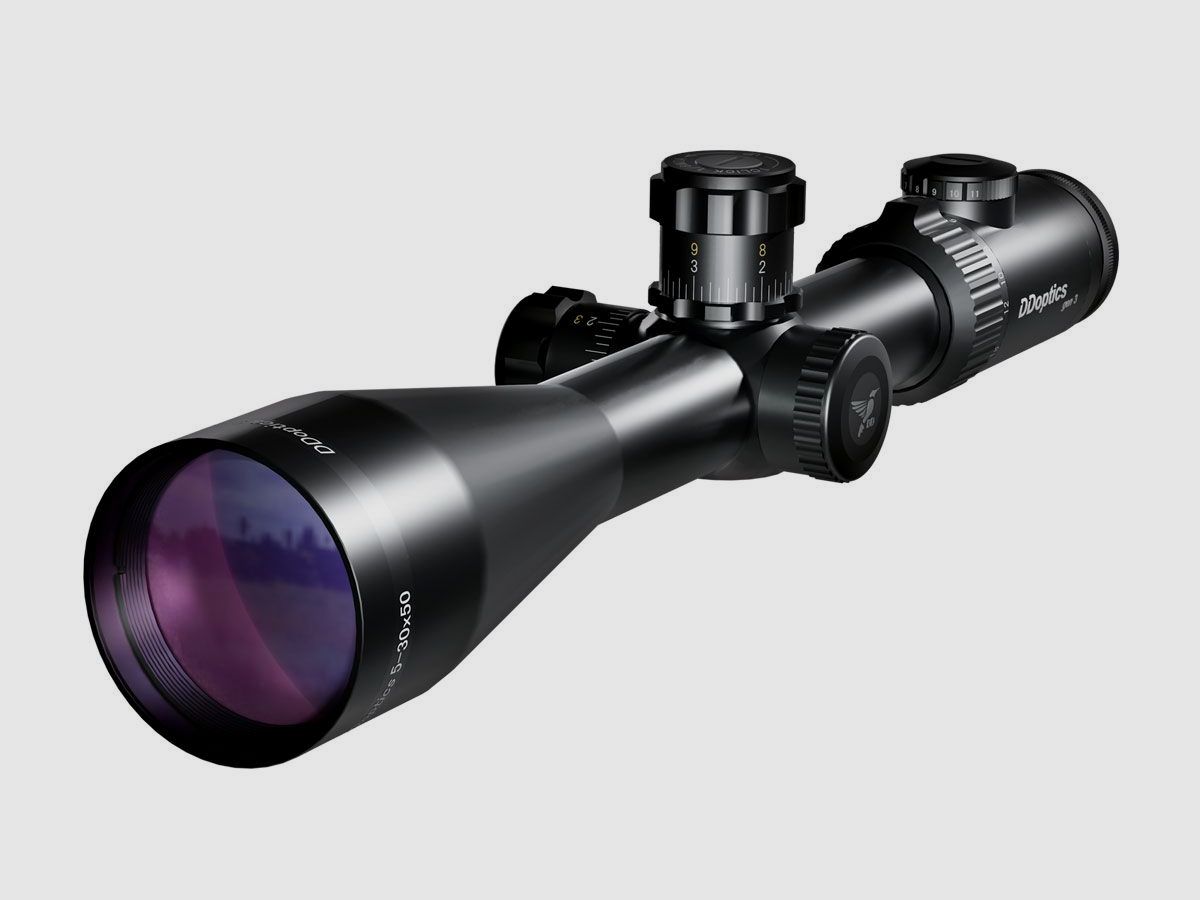 DDoptics Nighteagle V6 5-30x50 Long Range | MRAD | MilDot riflescope illuminated dot: manual illuminated dot