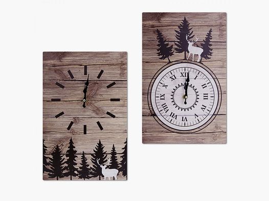 Ensemble de 2 horloges murales