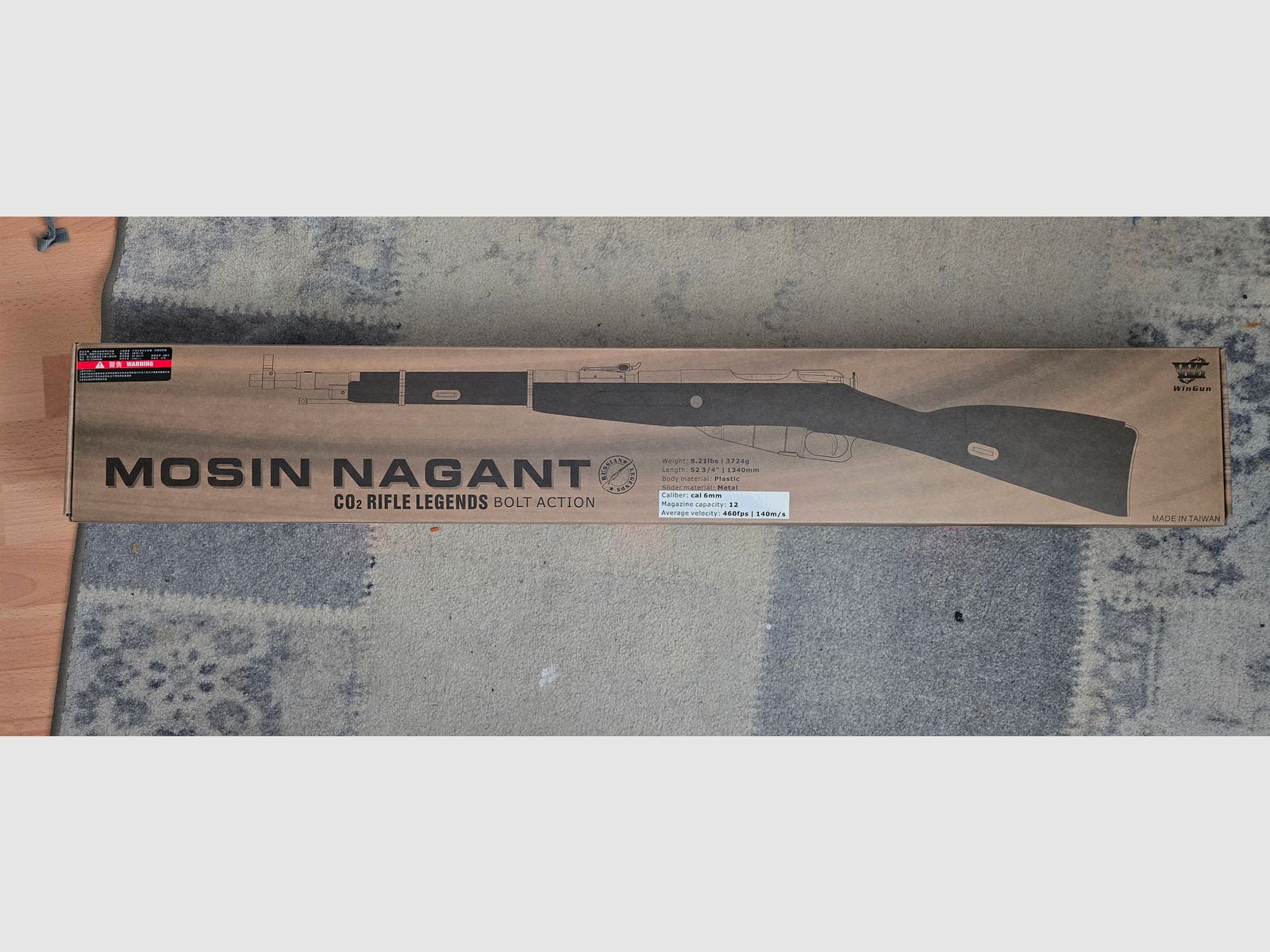 WinGun Mosin-Nagant M44 CO2 karabin powtarzalny 6mm BB w drewnianym wykończeniu