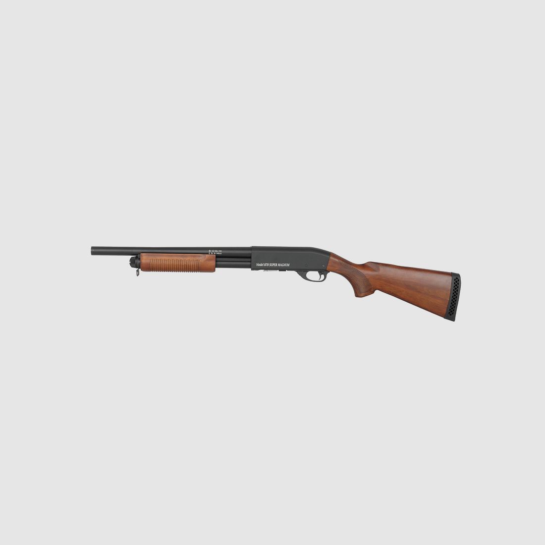 ST870 Pump Action Shotgun max. 0,5J Federdruck, Echtholz, kurze Version