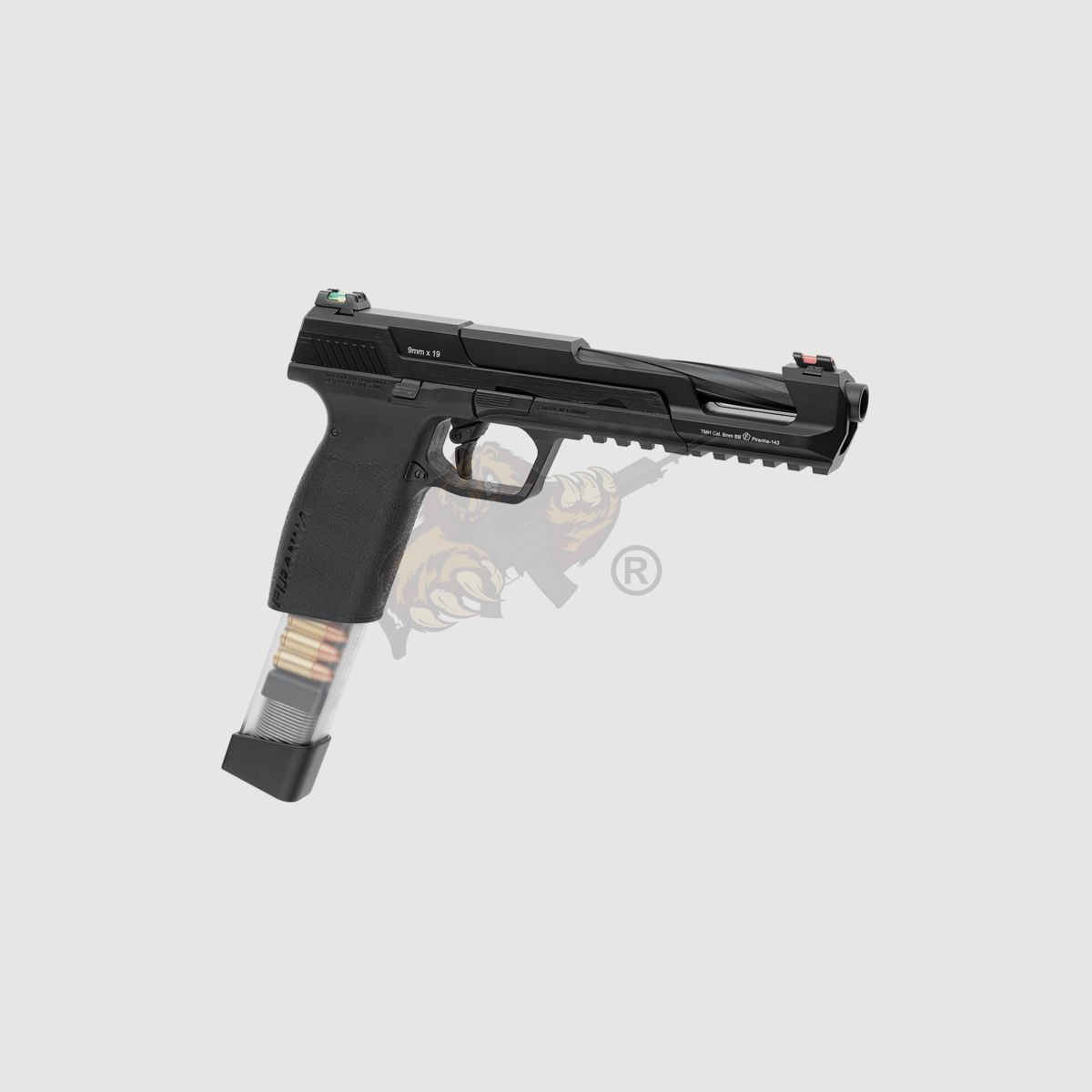 G&G Piranha SL GBB Airsoft Pistol in black -F-