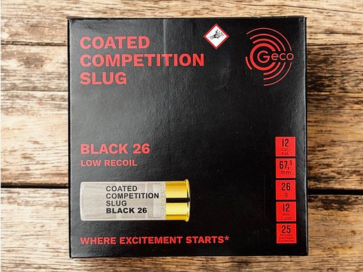 Geco Coated Competition Slug Black 26 12/67.5