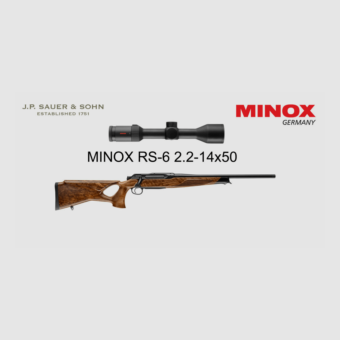 J.P. Sauer & Sohn Sauer 505 ICONIC Lochschaft HQ5 Pack Équipement Élégance | .308 Win. | MINOX RS-6 2.2-14x50