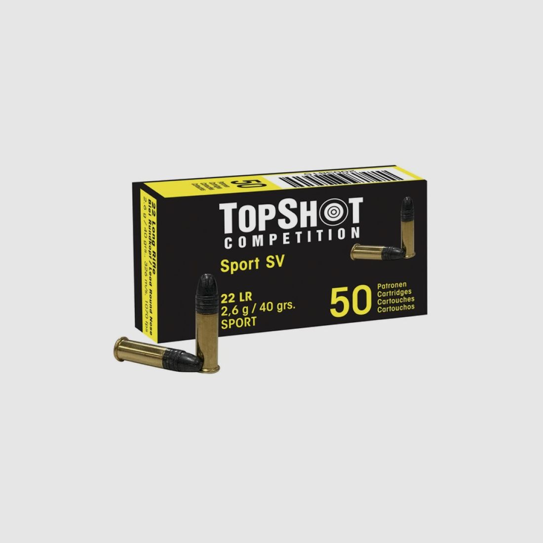 TOPSHOT Comp. .22 lfb. Black Edition SV 2,6g/40grs. - 50 Patronen