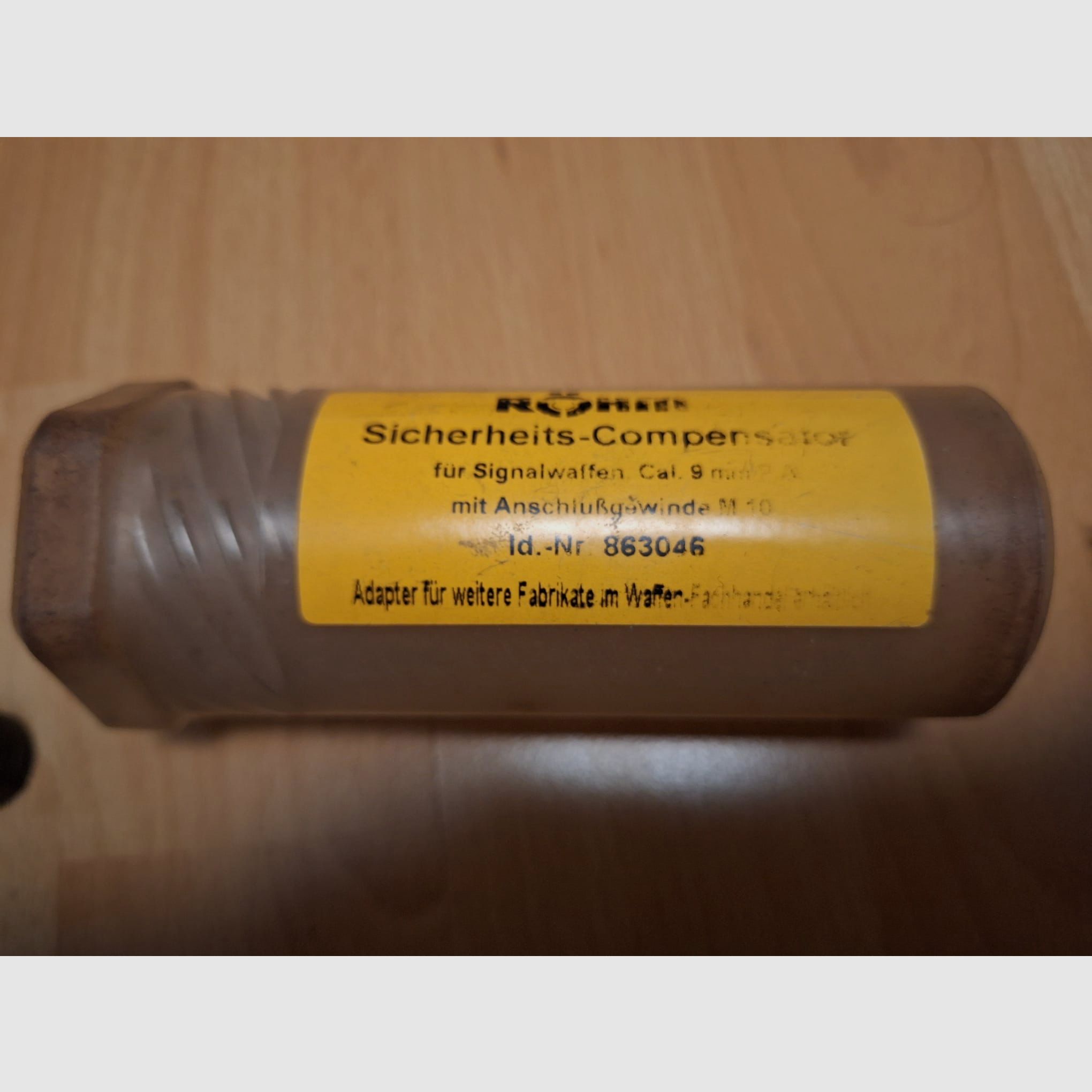 Röhm Sicherheitskompensator/Schalldämpfer Set mit Adaptern und Abschussbechern