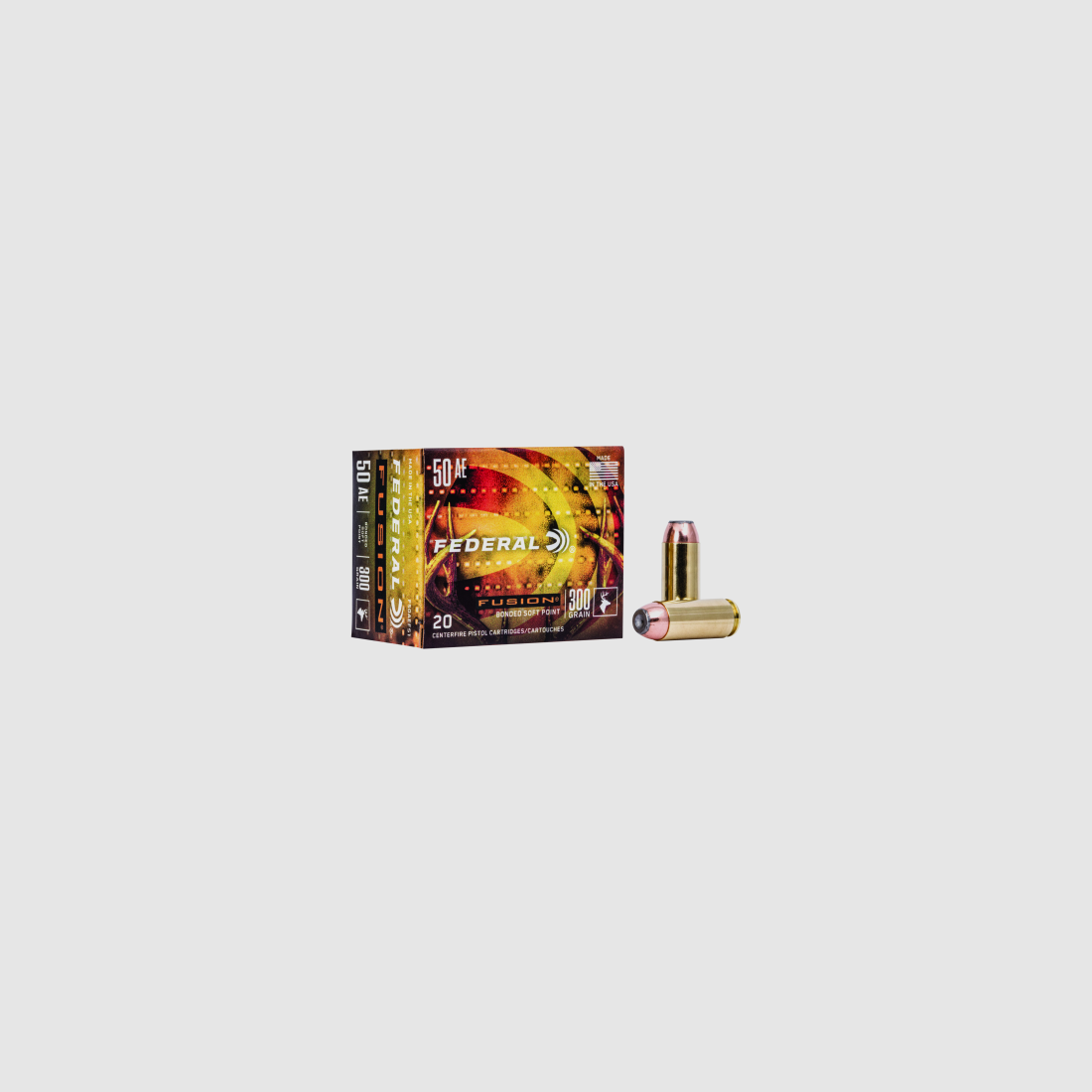 Federal Munizioni per Pistola .50 AE 19,4g Fusion Soft Point