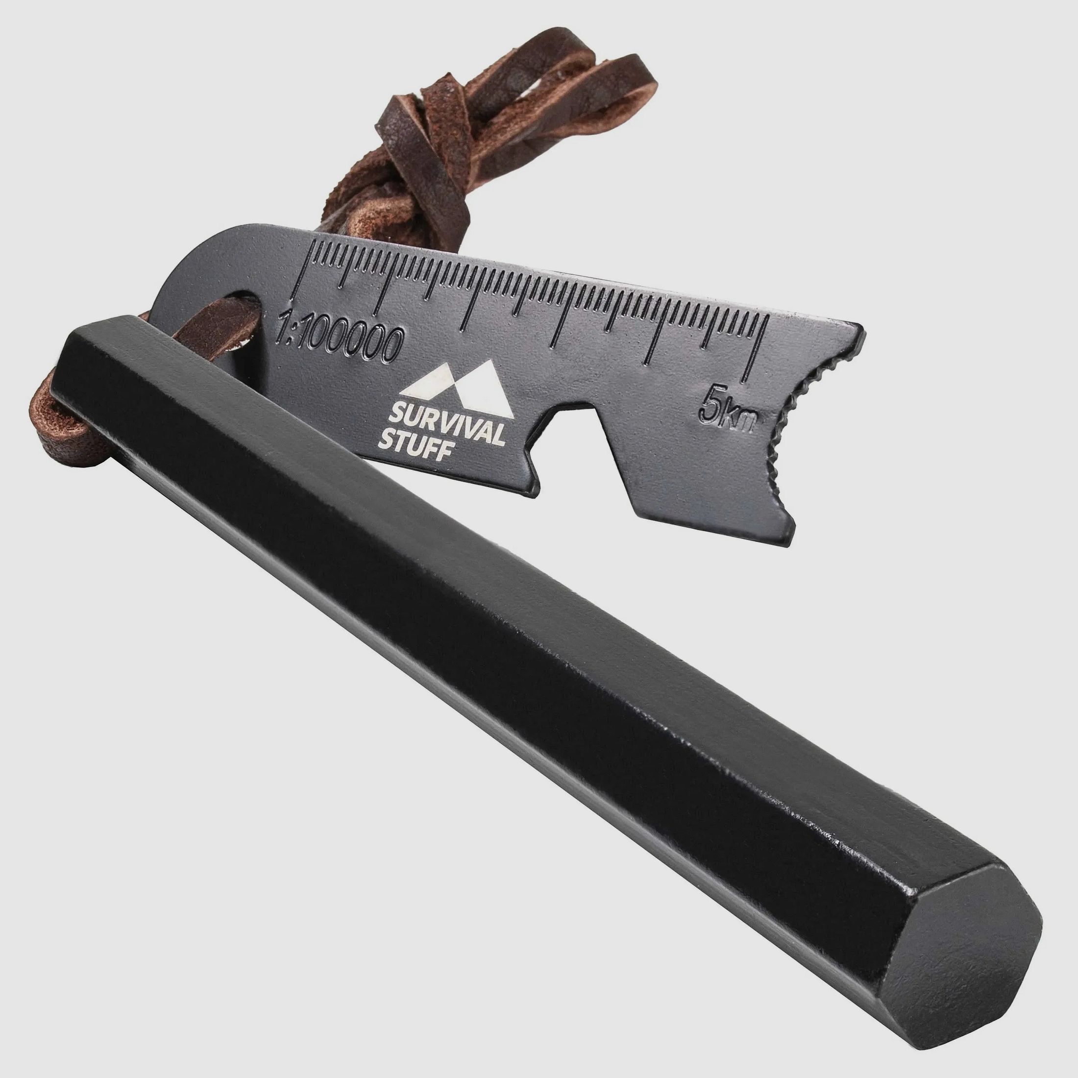 Survival Stuff Survival Stuff Feuerstahl HEXA mittel schwarz