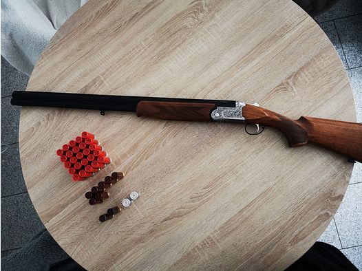 Bock double shotgun, KOFS Zenith SXE 12/76 - ejector + steel shot proof