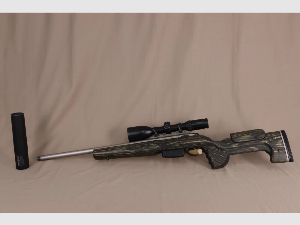 Tikka T3X // mit Hausken Schalldämpfer, SuB 56´er Zenith mit LP und GRS Schaft