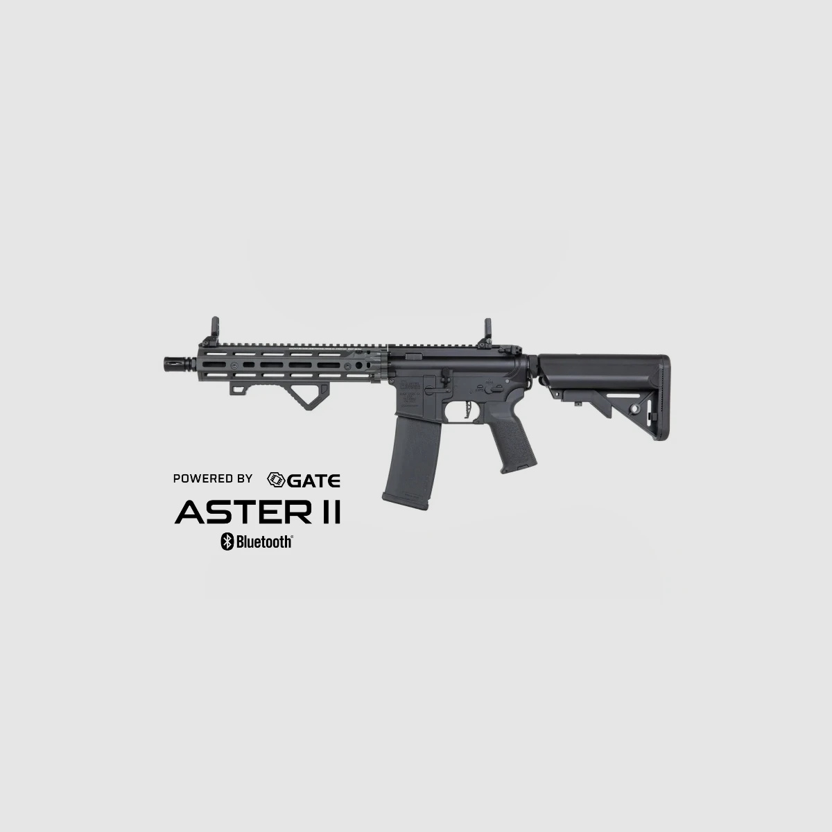 SA Daniel Defense® MK18 RIII M-LOK 10.5" (SA-P27 RIS III PRIME™ Aster II ETU BLDC™) Rifle Airsoft Libre a partir de 18 años – Steel Grey -F-