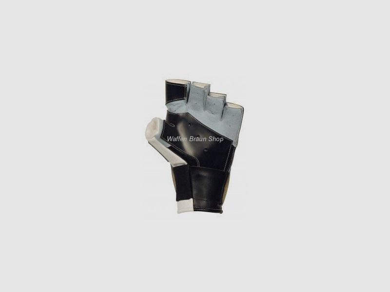 ahg- Match Offener 5-Finger-Handschuh Gr.M schwarzer Antirutschbelag.• Stretchband am Handgelenk.
