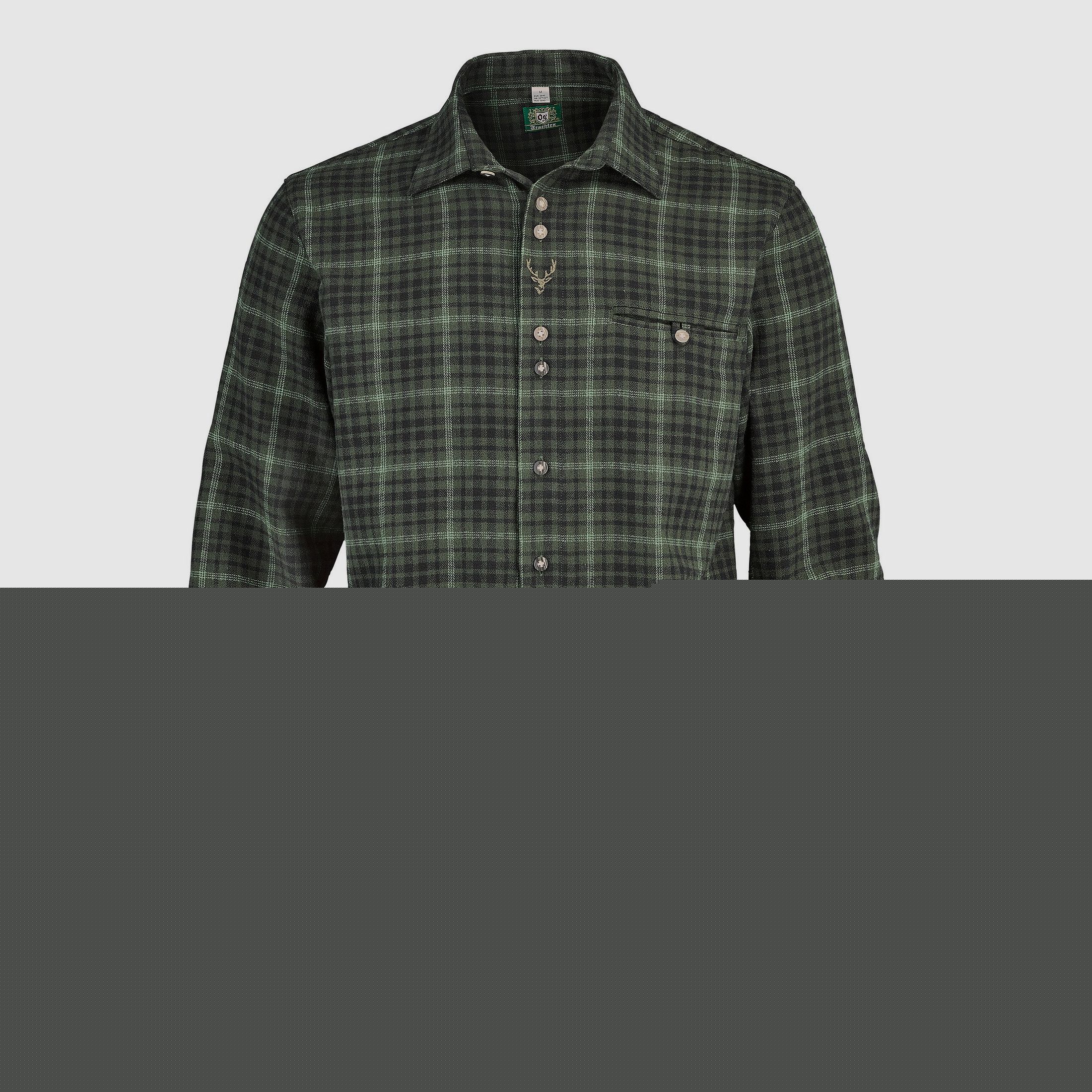 OS-Trachten Langarmhemd Flanell