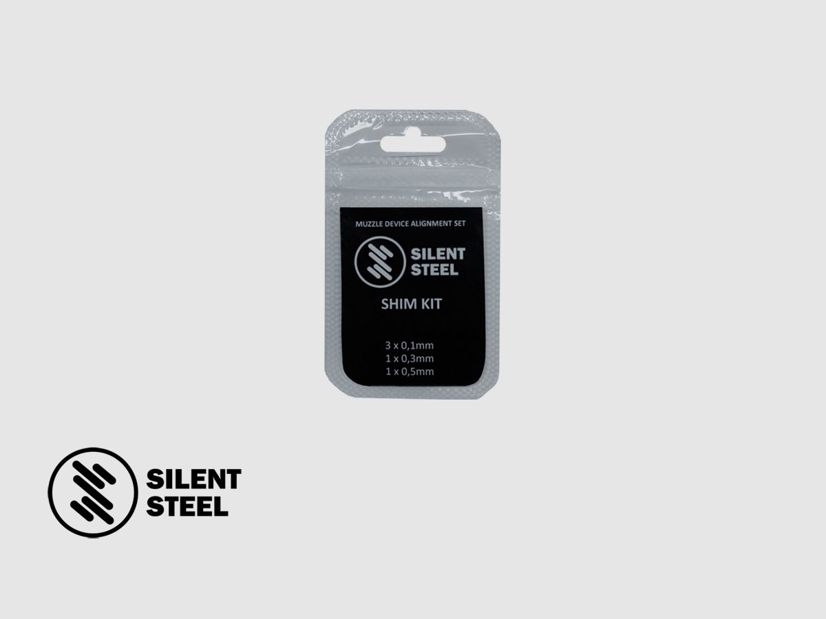 SILENT STEEL Muzzle Device Shim Kit - 15mm, image 1 of 2