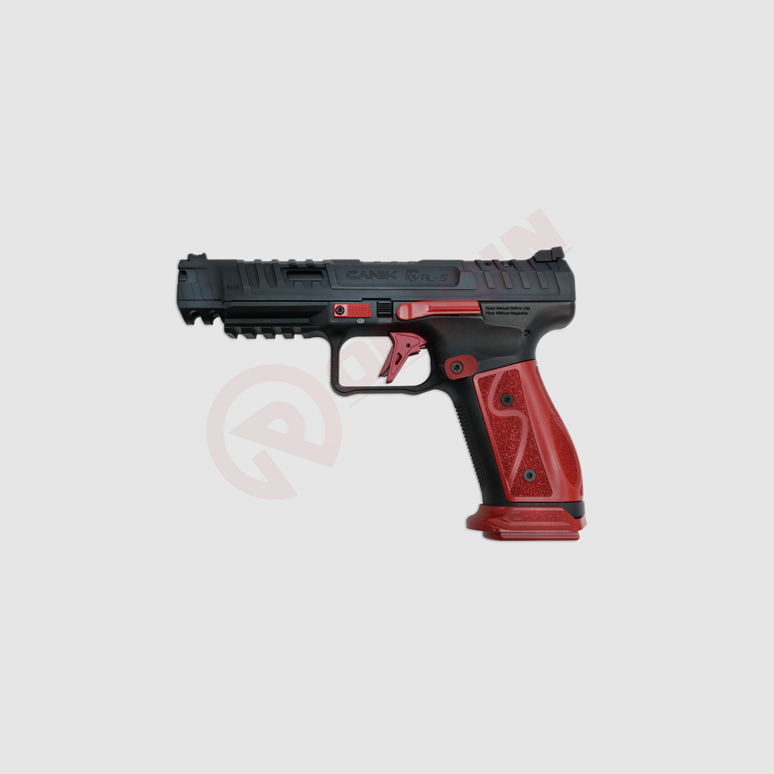 CANIK PISTOLA RIVAL FULL METAL 5.0 9X19 CUSTOM COMPETITION READY BLACK RED / CHROMED BLU, immagine 2 di 2