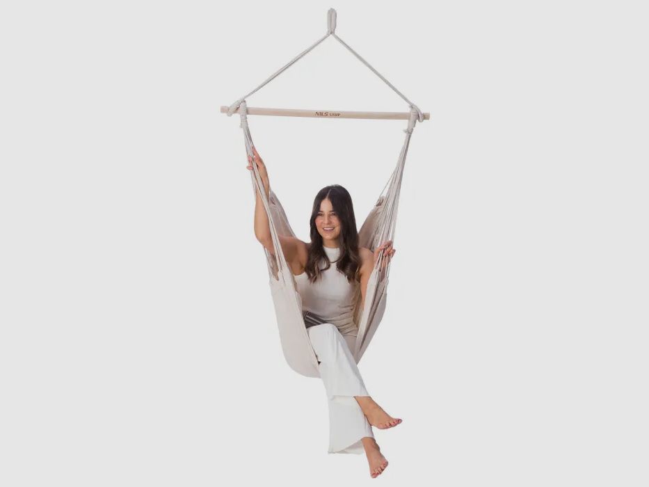 NC0033 Hanging chair 130x100cm Beige Nils Camp