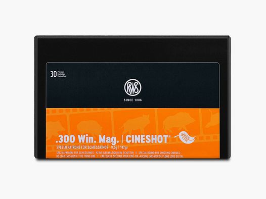 RWS 300 Win Mag CINESHOT 9,5Gr 147Grs - Box mit 30