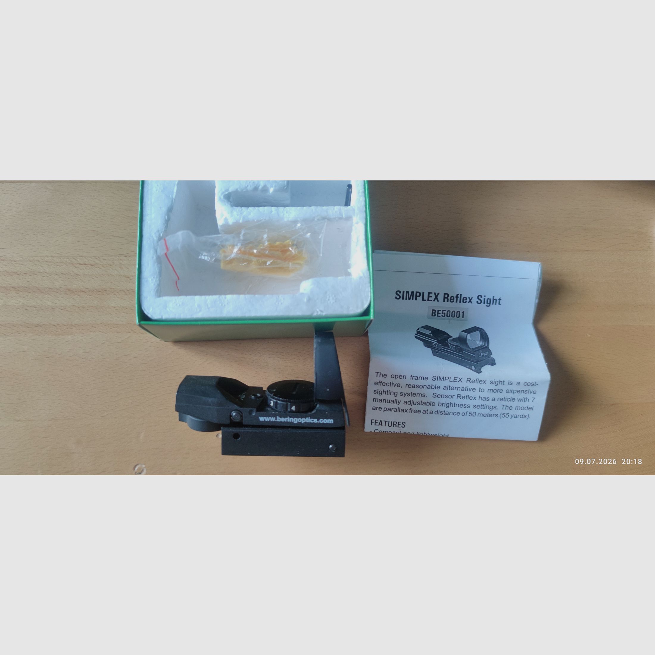 Red Dot 22 mm picannty Schiene 
