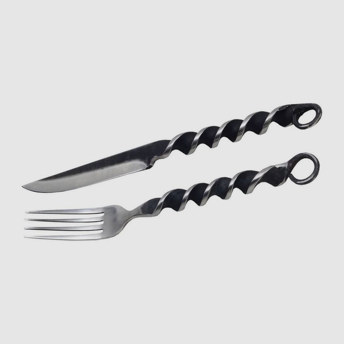 Mittelalter Besteck-Set Messer Gabel Lederscheide
