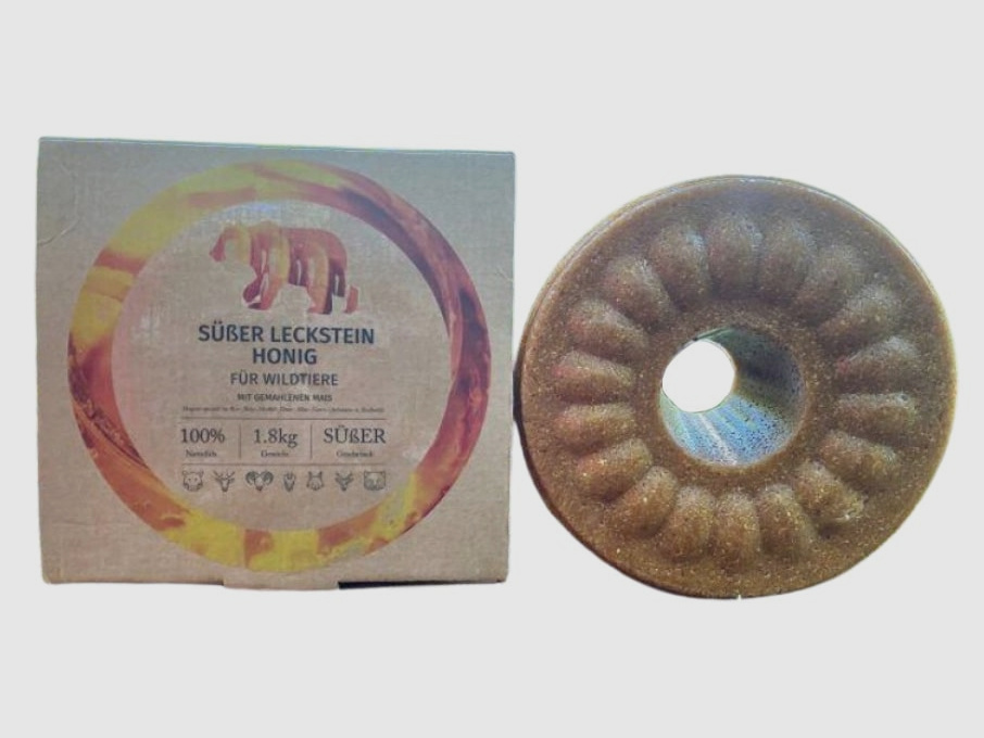 Wildlutscher Leckstein süßer Honig  mit gemahlenem Mais 1,8 kg