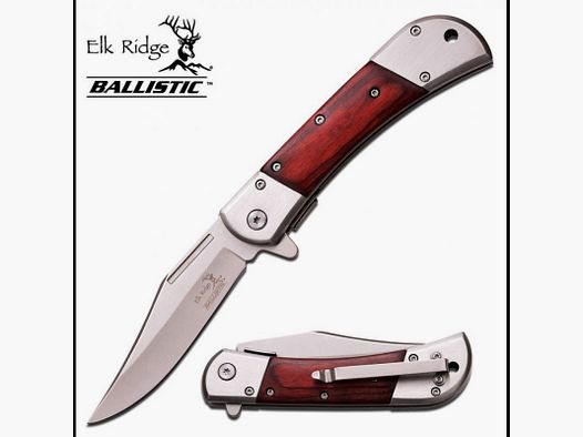 ELK RIDGE CHEROKEE SILVER & WOOD couteau pliant