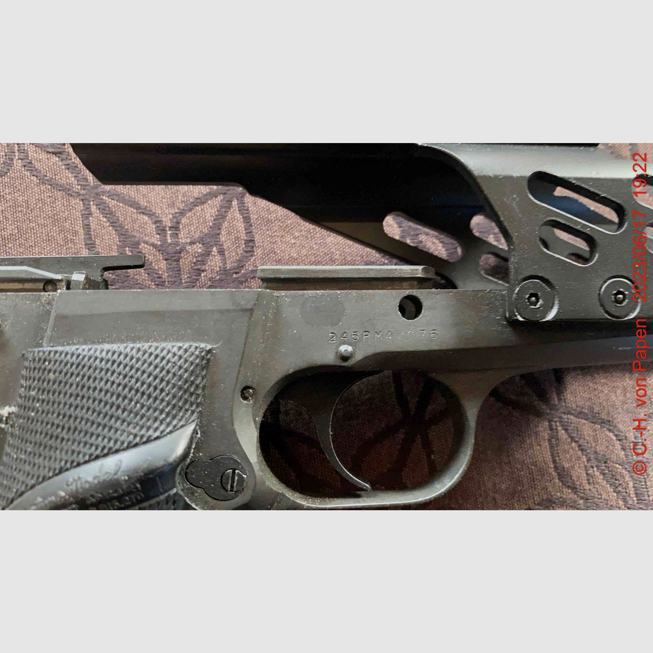 Browning FN HP Competition pistol with 6" barrel caliber 9mm Luger & spare magazine 17 rounds