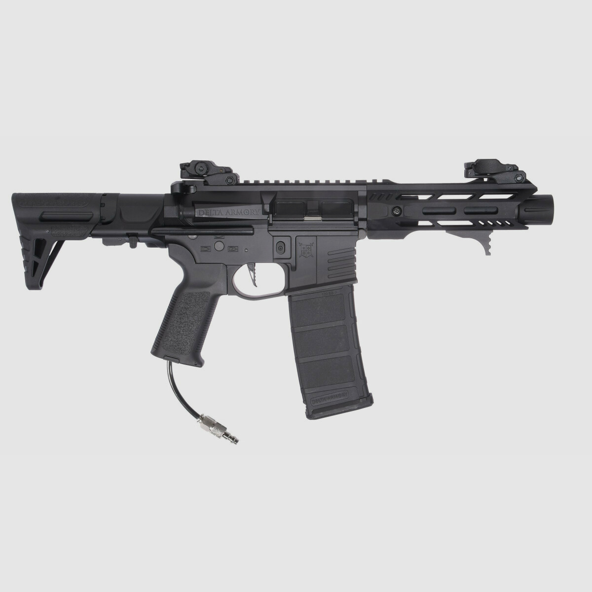 Delta Armory Airsoft Gewehr AR15 TALOS 1 PDW ALPHA Eagle mit GATE PULSAR HPA in Schwarz
