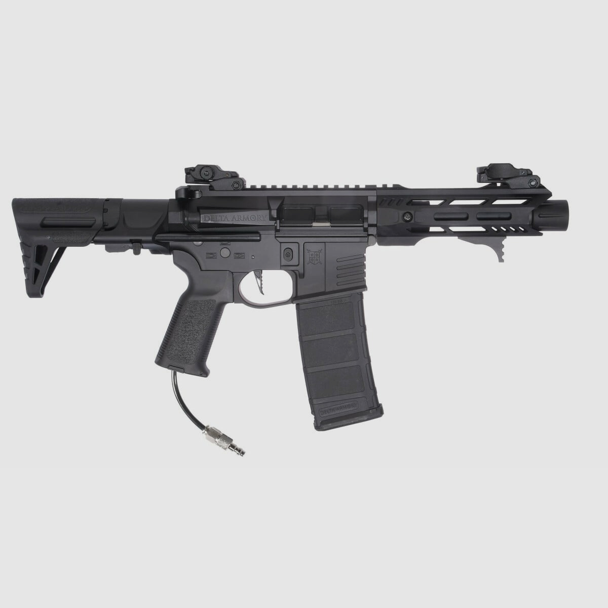 Delta Armory Airsoft Gewehr AR15 TALOS 1 PDW ALPHA Eagle mit GATE PULSAR HPA in Schwarz