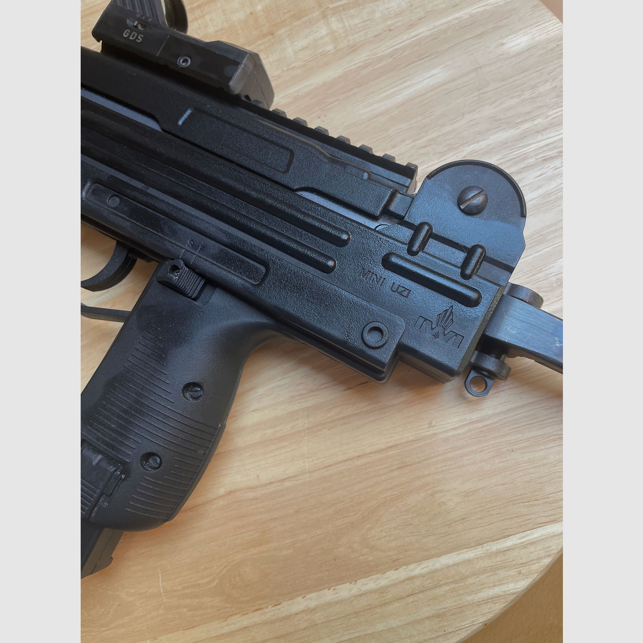 IWI Mini UZI - Federdruck Luftpistole / Maschinenpistole-Nachbildung (Kaliber 4,5 mm Diabolo)