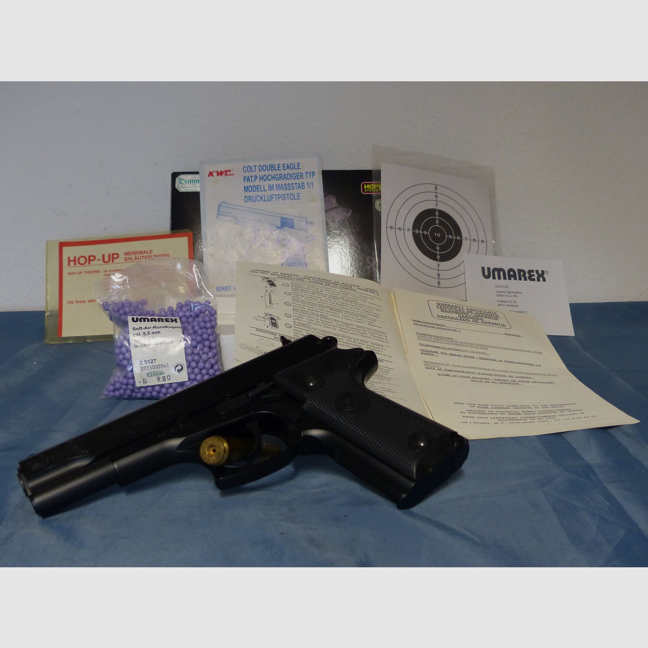 Colt Black Hop Up Type van KWC Soft Air Double Eagle Kal. 5,5mm