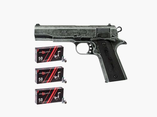 ME1911 Antik-Look Schreckschusspistole 9 mm P.A.K. - Platzpatronen-Set