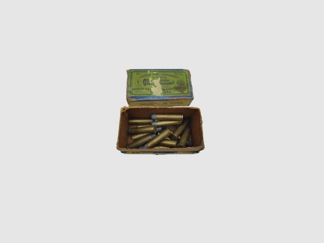 DESTO AMMO - LOT MIT 29 SAMMLERMUNITIONEN RWS 32-20WCF, Bild 2 von 6