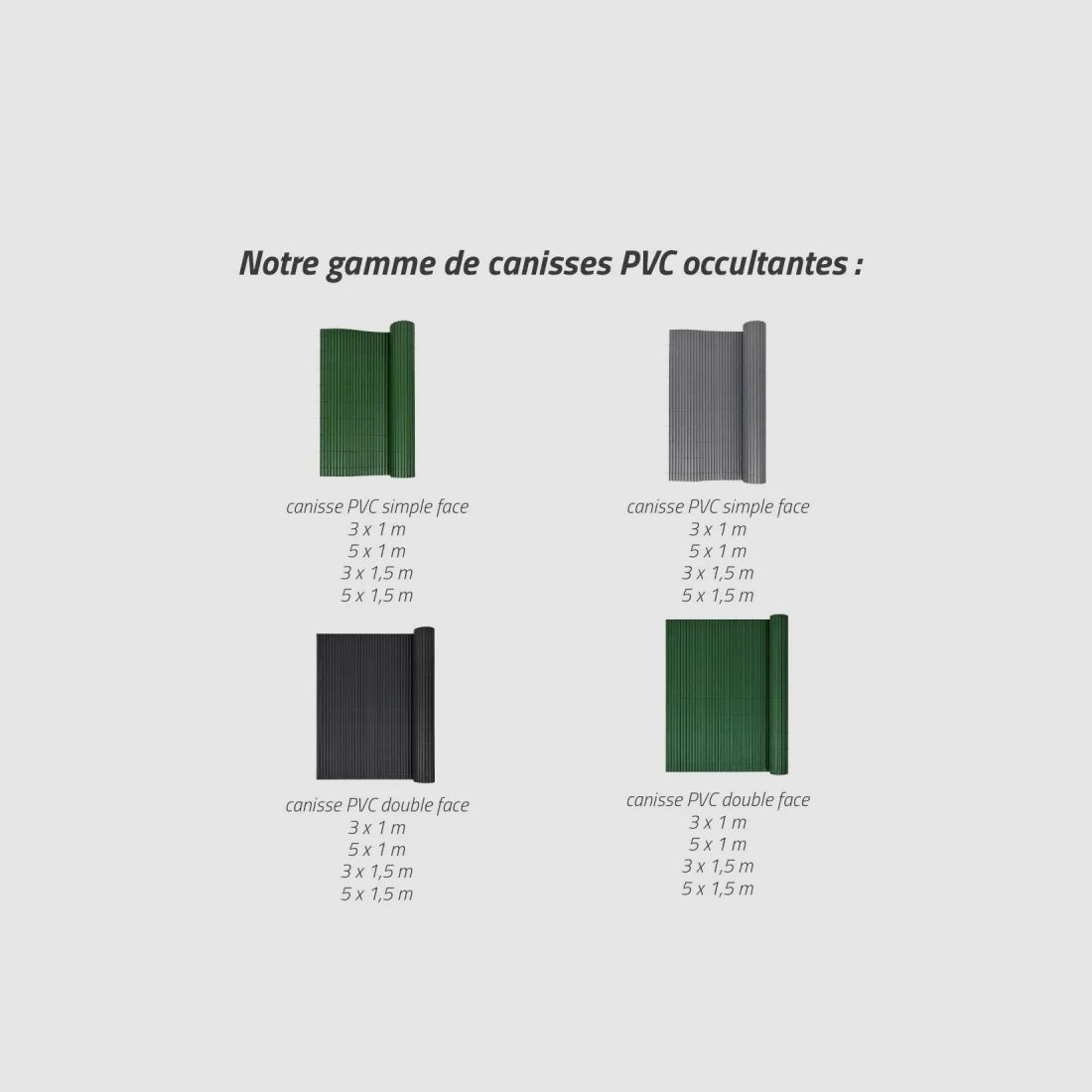 PVC Sichtschutzmatte einseitig 1x3m grün - Befestigungsset enthalten, Bild 17 von 20