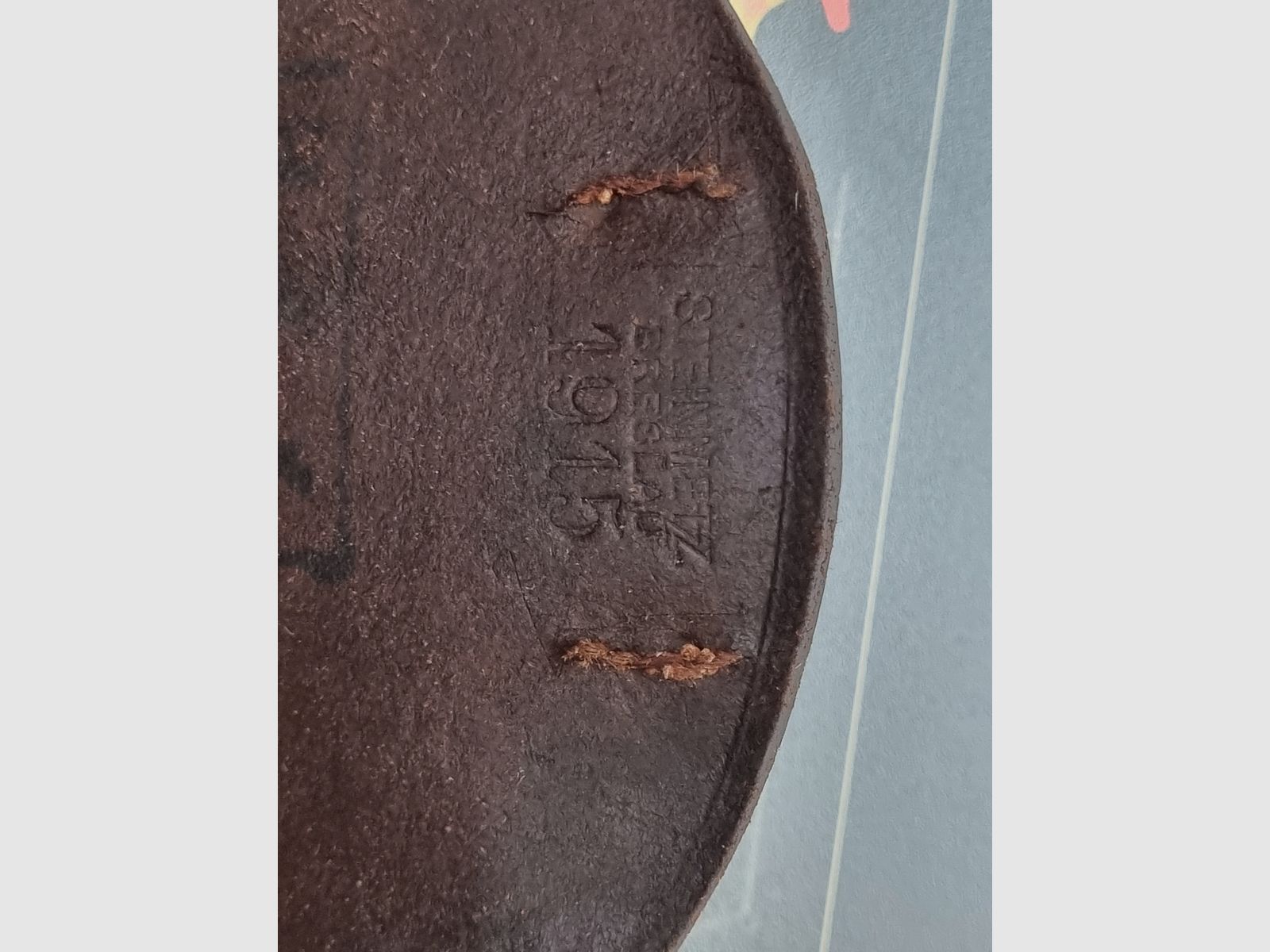 1915 DWM P08 Artillerie Leder-Holster von Steinmetz Breslau (B.A.X.) / Preis ist VHB