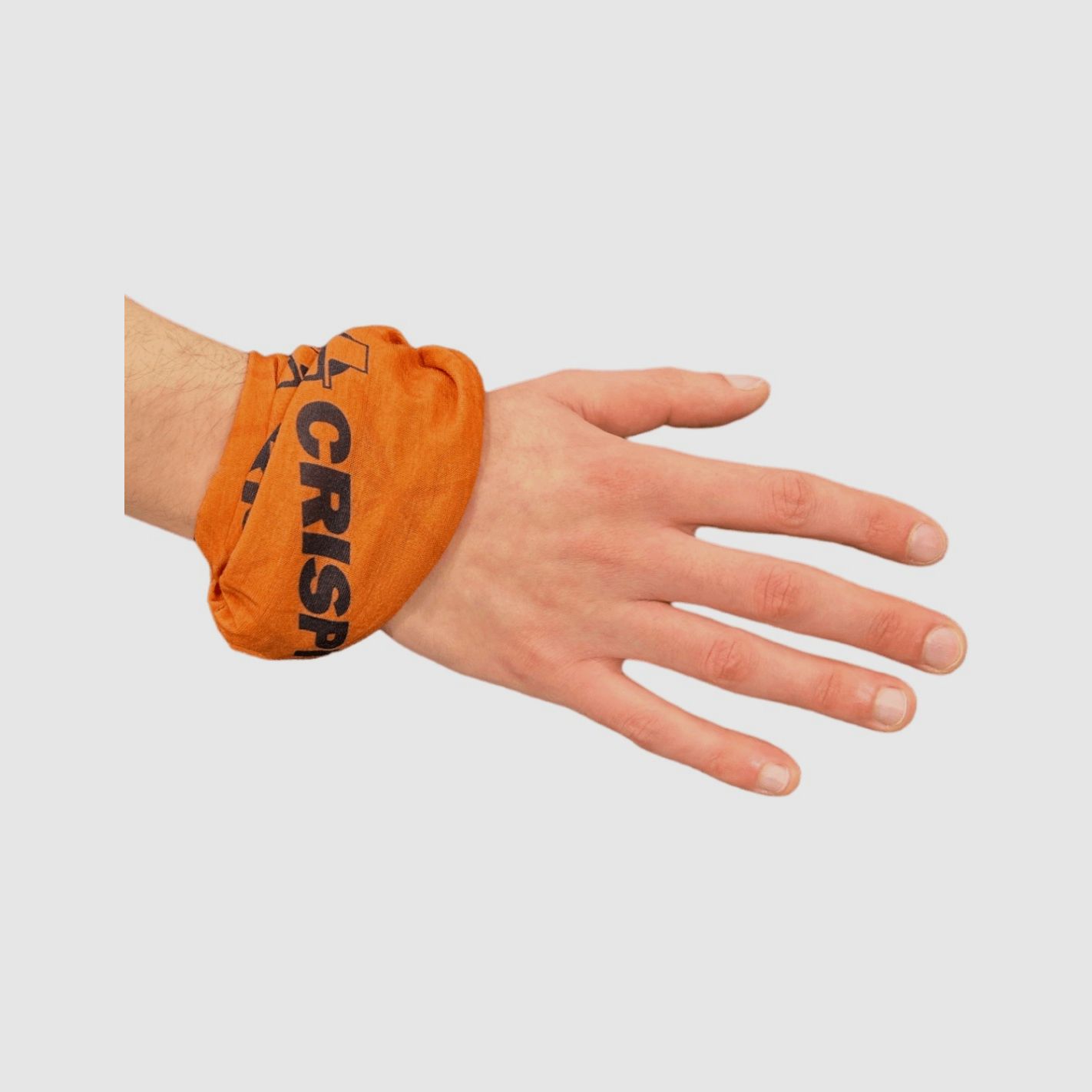 Multifunktionales Halstuch Crispi aus orangefarbenem Polyester, Bild 6 von 7